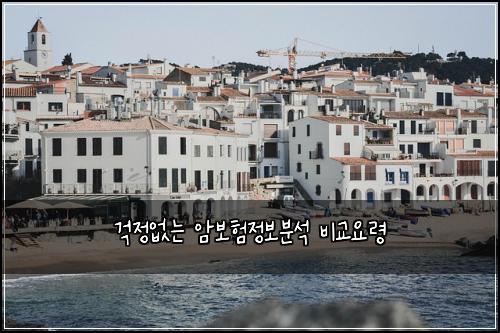 걱정없는 암보험정보분석 비교요령