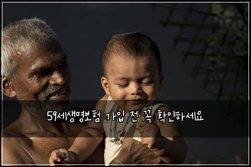 59세생명보험 가입 전 꼭 확인하세요