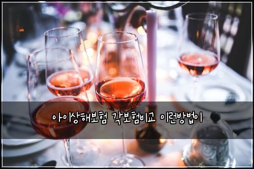 아이상해보험 각보험비교  이런방법이