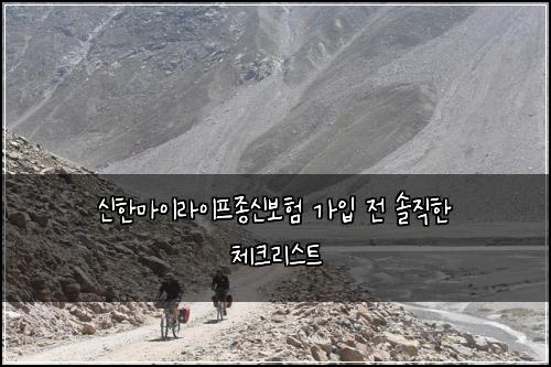 신한마이라이프종신보험 가입 전 솔직한 체크리스트