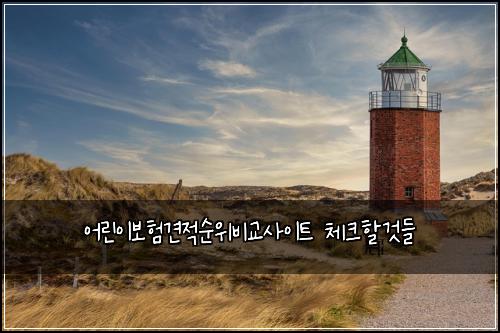 어린이보험견적순위비교사이트 체크할것들