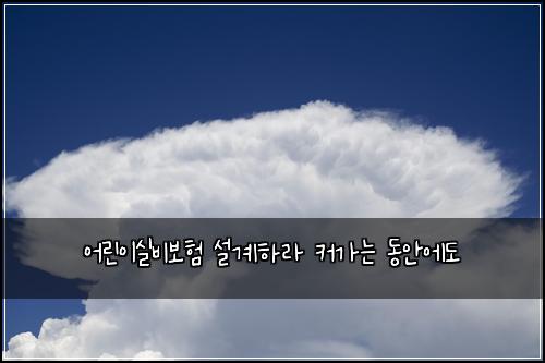 어린이실비보험 설계하라  커가는 동안에도