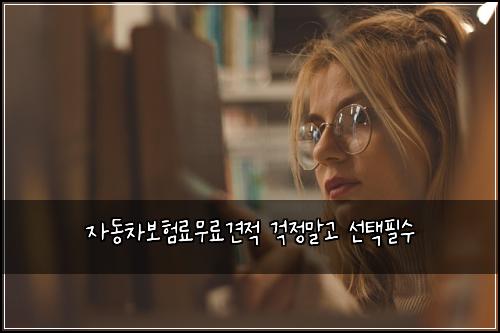 자동차보험료무료견적 걱정말고 선택필수