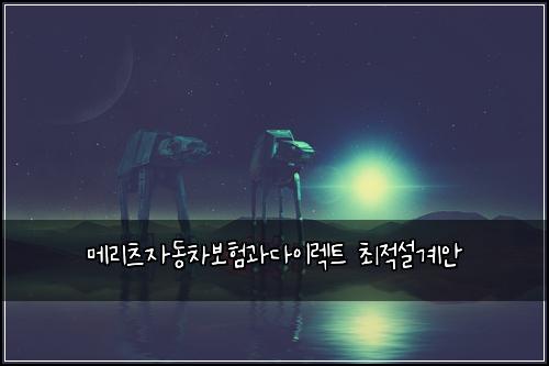 ๋ฉ๋ฆฌ์ธ ์๋์ฐจ๋ณดํ๊ณผ๋ค์ด๋ ํธ ์ต์ ์ค๊ณ์