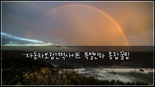 ์๋์ฐจ๋ณดํ๊ฒฌ์ ์ฌ์ดํธ ํน๋ณ์ธํ ์ข
ํฉ๊ฟํ