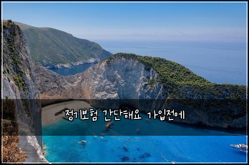 정기보험 간단해요  가입전에