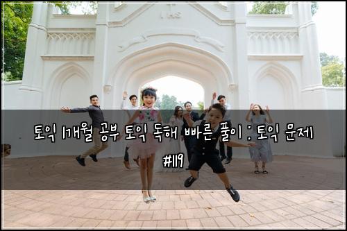 토익 1개월 공부 토익 독해 빠른 풀이 : 토익 문제 #119