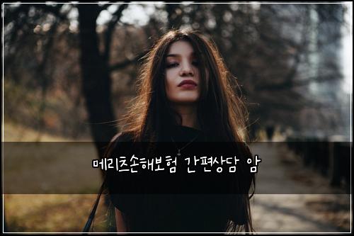 메리츠손해보험 간편상담  암