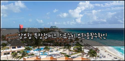 암보험 특장점체크  의료실비 보완용필수확인