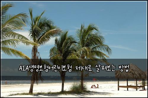 AIA생명보험어린이보험 제대로 살펴보는 방법