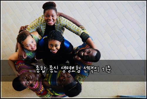 종합 종신 생명보험 선택의 기준