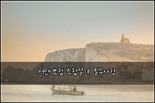 어린이보험 조합설계  필수사항