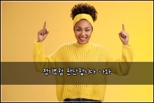 정기보험 판단합니다  나와