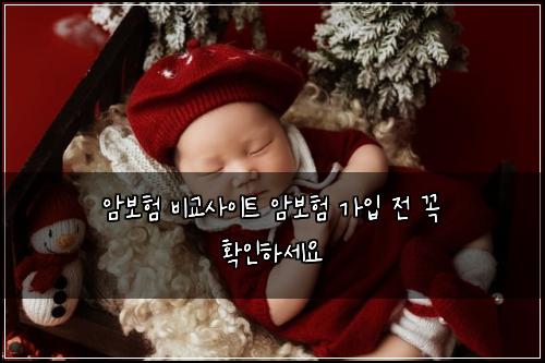 암보험 비교사이트 암보험 가입 전 꼭 확인하세요