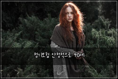 정기보험 안정적으로  40세