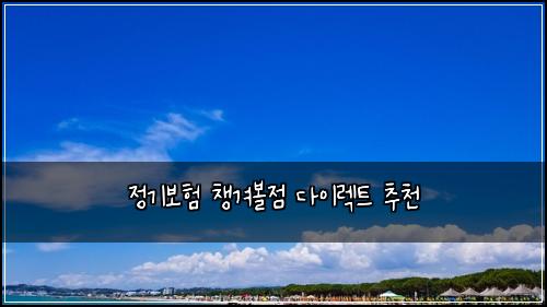 정기보험 챙겨볼점  다이렉트 추천