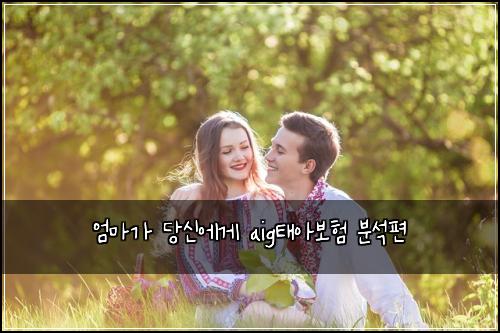 엄마가 당신에게 aig태아보험 분석편 