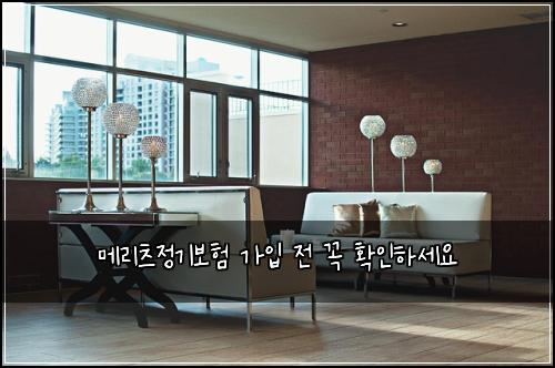 메리츠정기보험 가입 전 꼭 확인하세요