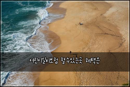 어린이실비보험 할수있는곳  혜택은