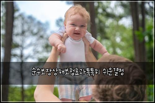 순수보장상해보험효과톡톡히 쉬운결정