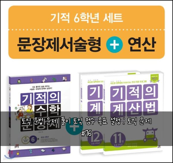 토익 문법 문제 풀이 토익 점수 목표 설정 : 토익 문제 #76