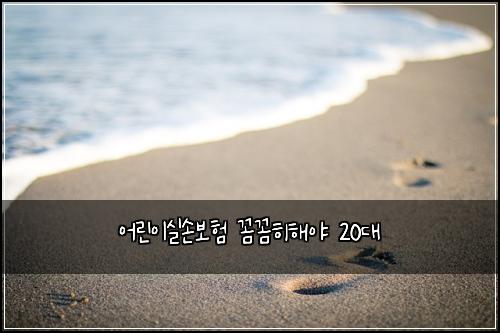 어린이실손보험 꼼꼼히해야  20대