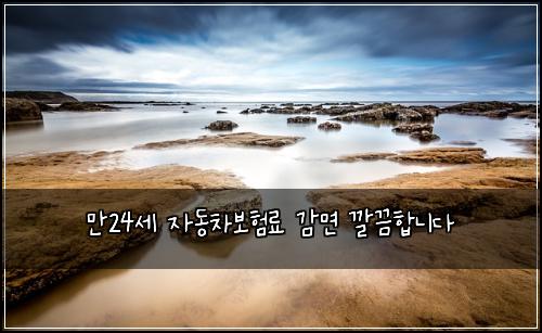만24세 자동차보험료 감면 깔끔합니다