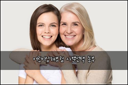 어린이상해보험 사뿐선택  동부