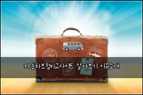 자동차보험비교사이트 알아보기 이유소개