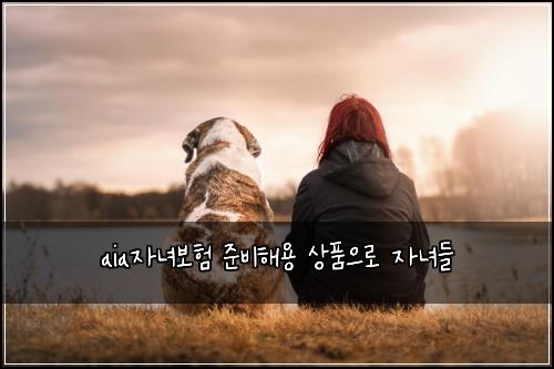 aia자녀보험 준비해용  상품으로 자녀들