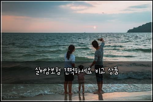 실버암보험 견적하세요  비교 상품