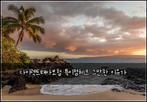 다이렉트태아보험 특이점체크  그만한 이유가