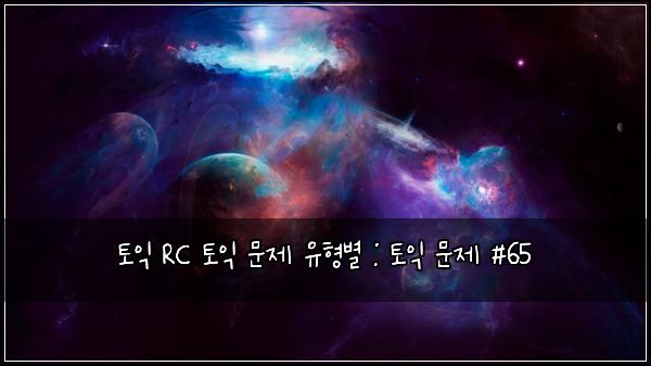토익 RC 토익 문제 유형별 : 토익 문제 #65