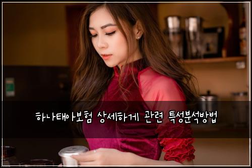 하나태아보험 상세하게  관련 특성분석방법