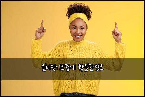 실비정기보험에 확실한정보