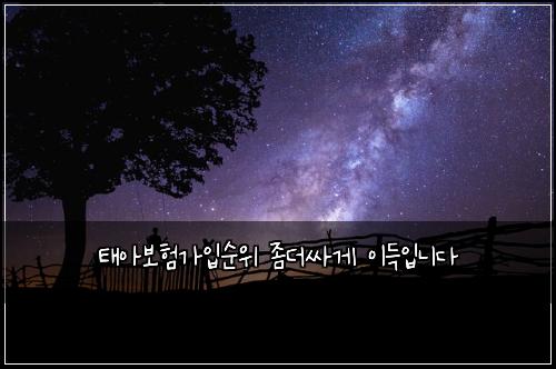 태아보험가입순위 좀더싸게 이득입니다
