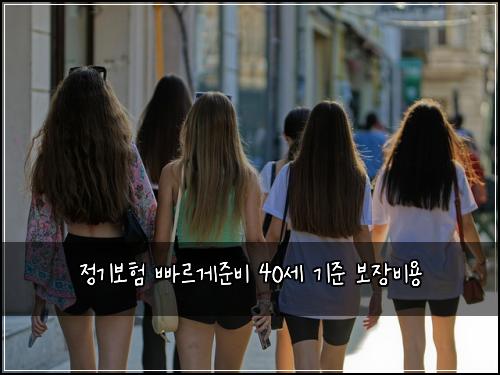 정기보험 빠르게준비  40세 기준 보장비용