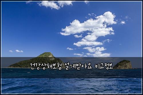 건강상해보험 설계받아요  비교정보