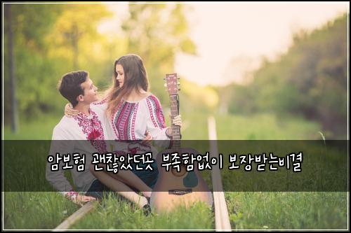 암보험 괜찮았던곳  부족함없이 보장받는비결
