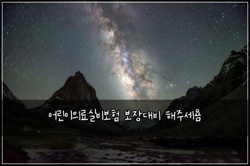 어린이의료실비보험 보장대비  해주세욤