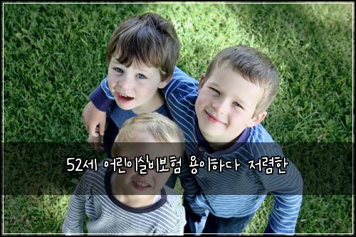 52세 어린이실비보험 용이하다  저렴한