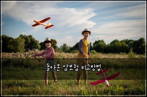 돌아온 암보험 비교방법 