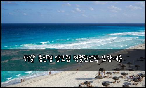 49살 종신형 암보험 적절한선택  보장내용
