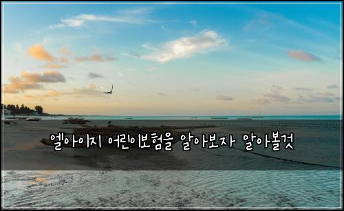 ์์์ด์ง ์ด๋ฆฐ์ด๋ณดํ์ ์์๋ณด์ ์์๋ณผ๊ฒ
