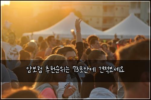 암보험 추천순위는  73초안에 견적보세요