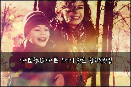 아이보험비교사이트 드디어 완료 합리적방법