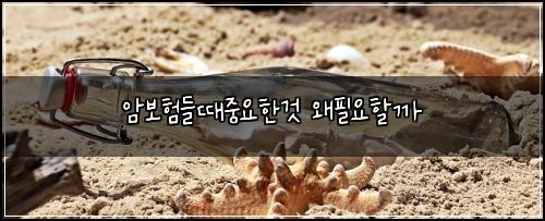 암보험들때중요한것 왜필요할까