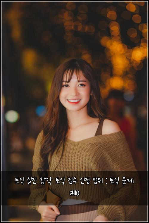 토익 실전 감각 토익 점수 인정 범위 : 토익 문제 #110