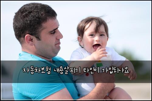 자동차보험 내용살피기  타인이 가입되나요