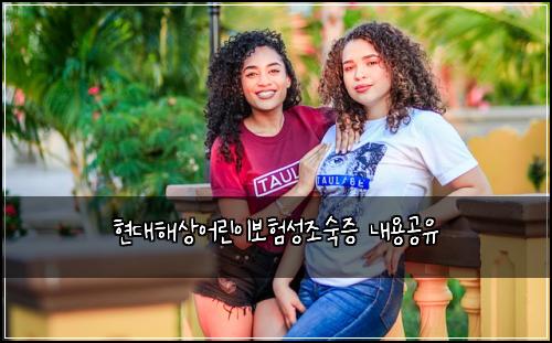 현대해상어린이보험성조숙증 내용공유